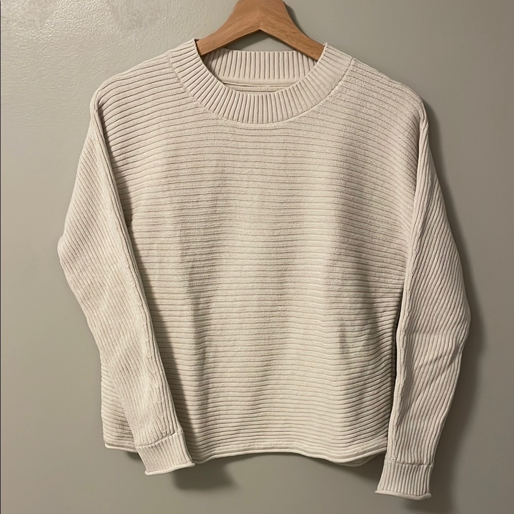 Lululemon S silk-cotton blend Ribbed Knit Sweater